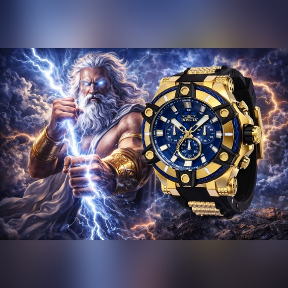 Invicta Bolt 39187 Chronograph 52mm Gold Blue Men’s Watch